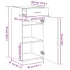 vidaXL Komoda dymový dub 45x42,5x93 cm kompozitné drevo