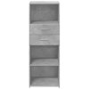 vidaXL Vysoká skrinka betónová sivá 45x42,5x124 cm kompozitné drevo