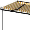 vidaXL Automaticky zaťahovacia markíza 450x350 cm žltá a biela