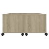 vidaXL Konferenčný stolík dub sonoma 75x75x38 cm drevotrieska