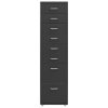 vidaXL Mobilná kartotéka antracitová 28x41x109 cm kov