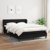 vidaXL Posteľný rám boxspring s matracom čierny 140x200 cm látka