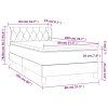 vidaXL Posteľný rám boxsping s matracom krémový 80x200 cm látka