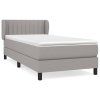vidaXL Posteľný rám boxsping s matracom bledosivý 80x200 cm látka