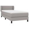 vidaXL Posteľný rám boxsping s matracom bledosivý 80x200 cm látka