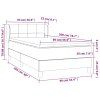 vidaXL Posteľný rám boxspring s matracom čierny 90x200 cm látka