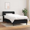 vidaXL Posteľný rám boxspring s matracom čierny 90x200 cm látka