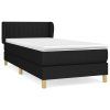 vidaXL Posteľný rám boxspring s matracom čierny 80x200 cm látka
