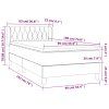 vidaXL Posteľný rám boxspring s matracom krémový 90x190 cm látka