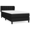 vidaXL Posteľný rám boxspring s matracom čierny 90x190 cm látka