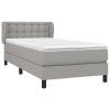 vidaXL Posteľný rám boxsping s matracom bledosivý 80x200 cm látka