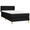 vidaXL Posteľný rám boxspring s matracom čierny 90x190 cm látka