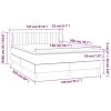 vidaXL Posteľný rám boxspring s matracom modrý 140x200 cm látka