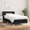 vidaXL Posteľný rám boxspring s matracom čierny 90x200 cm látka