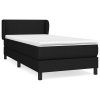 vidaXL Posteľný rám boxspring s matracom čierny 90x200 cm látka