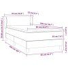 vidaXL Posteľný rám boxspring s matracom čierny 90x200 cm látka