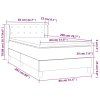 vidaXL Posteľný rám boxspring s matracom čierny 80x200 cm látka
