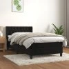 vidaXL Posteľný rám boxspring s matracom čierny 90x200 cm zamat