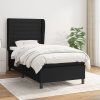 vidaXL Posteľný rám boxspring s matracom čierny 80x200 cm látka