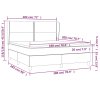 vidaXL Posteľný rám boxspring s matracom krémový 180x200 cm látka