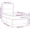 vidaXL Posteľ boxsping s matracom a LED čierna 80x200 cm látka