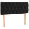 vidaXL Posteľný rám boxspring s matracom čierny 90x200 cm zamat