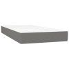 vidaXL Posteľ boxsping s matracom a LED tmavosivá 90x190 cm látka