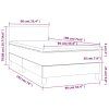 vidaXL Posteľ boxsping s matracom a LED tmavosivá 90x190 cm látka
