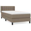 vidaXL Posteľný rám boxsping s matracom sivohnedý 80x200 cm látka