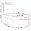 vidaXL Posteľný rám boxspring s matracom sivohnedý 90x190 cm látka