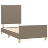 vidaXL Rám postele bez matraca Taupe 90x200 cm Látka