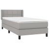 vidaXL Posteľný rám boxsping s matracom bledosivý 80x200 cm látka