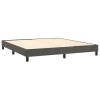 vidaXL Posteľný rám boxspring s matracom tmavosivý 160x200 cm zamat