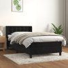 vidaXL Posteľný rám boxspring s matracom čierny 100x200 cm zamat