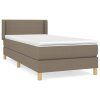 vidaXL Posteľný rám boxspring s matracom sivohnedý 90x190 cm látka