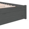 vidaXL Posteľný rám sivý masívne drevo 140x190 cm