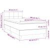 vidaXL Posteľ boxsping s matracom a LED bledosivá 80x200 cm látka