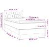 vidaXL Posteľ boxsping s matracom a LED čierna 90x200 cm zamat