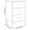 vidaXL Nočný stolík hnedý 40x30x55 cm masívna recyklovaná borovica