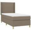 vidaXL Posteľný rám boxspring s matracom sivohnedý 90x190 cm látka