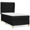 vidaXL Posteľný rám boxspring s matracom čierny 80x200 cm látka