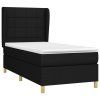 vidaXL Posteľný rám boxspring s matracom čierny 80x200 cm látka