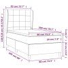 vidaXL Posteľný rám boxspring s matracom čierny 80x200 cm látka
