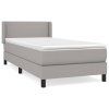 vidaXL Posteľný rám boxsping s matracom bledosivý 80x200 cm látka