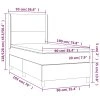vidaXL Posteľný rám boxspring s matracom čierny 90x190 cm zamat