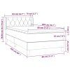 vidaXL Posteľný rám boxsping s matracom hnedý 80x200 cm látka