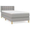 vidaXL Posteľný rám boxsping s matracom bledosivý 80x200 cm látka