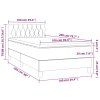 vidaXL Posteľ boxsping s matracom a LED čierna 100x200 cm zamat