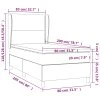 vidaXL Posteľný rám boxspring s matracom čierny 80x200 cm látka