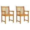vidaXL Záhradné stoličky 2 ks masívne akáciové drevo